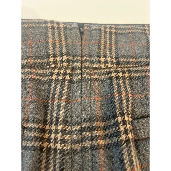 Gap Womens Plaid Mini Skirt With Button Details Size 8 Gray & Beige Wool Blend S - Picture 8 of 9